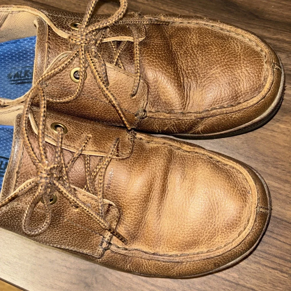 Olukai Men 9 Hamakua Poko Shoes 42 Brown Leather Casual *read Added Foam Insoles